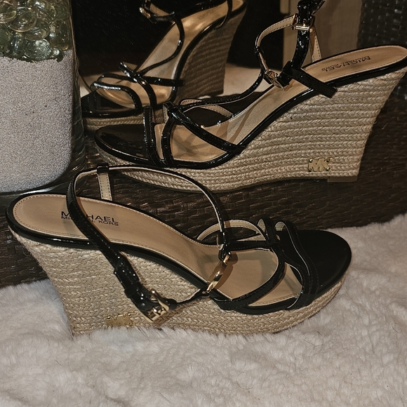 Michael Kors Stapped Wedges - Picture 7 of 9